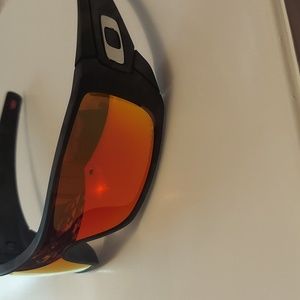 Oakley "Batwolf"  black camo/  red prism sunglasses